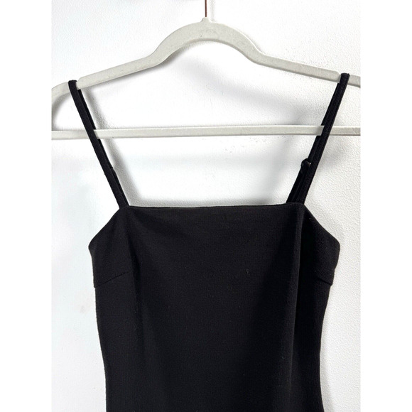 White Fox Rib Knit Bodycon Dress Baddie Coquette Sexy Fitted Casual Simple LBD S - Picture 9 of 9